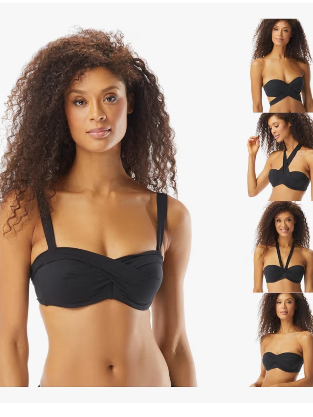 NWTS!! COCO REEF BLACK 5 STYLES UNDERWIRE BIKINI TOP SZ 32/34C